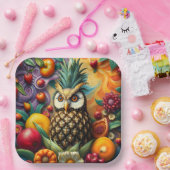 Fantasy Niedlich Serene Ananas Owl Pappteller (Party)
