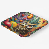 Fantasy Niedlich Serene Ananas Owl Pappteller (Gewinkelt)
