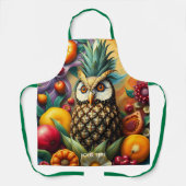 Fantasy Niedlich Serene Ananas Owl Schürze (Vorderseite)
