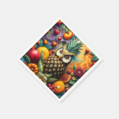 Fantasy Niedlich Serene Ananas Owl Serviette (Ecke)