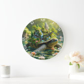 Fantasy Niedlich Serene Turtle Muschel Große Wanduhr (Zuhause)