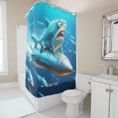 Fantasy Niedlich Shark Torpedo Sea Duschvorhang (Beispiel)