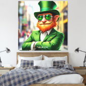 Fantasy Niedlich Sharp Dressed Leprechaun Leinwanddruck (Insitu (Schlafzimmer))