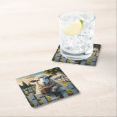Fantasy Niedlich Sheep Coffee Abend Rechteckiger Pappuntersetzer (Vor Ort)