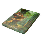 Fantasy Niedlich Ship Tree Forest Badematte (Schrägansicht)