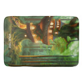 Fantasy Niedlich Ship Tree Forest Badematte (Vorderseite)