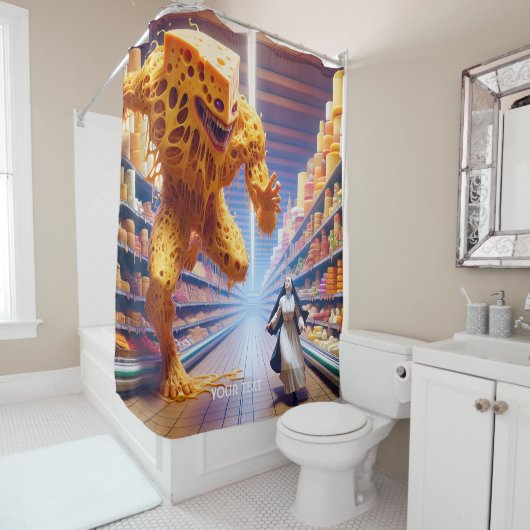 Fantasy Niedlich Shop Käse Nun Duschvorhang (Beispiel)