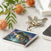 Fantasy Niedlich Skeleton Dinosaur Garden Schlüsselanhänger (Seite)