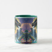 Fantasy Niedlich Skeleton Dinosaur Garden Tasse (Zentrum)
