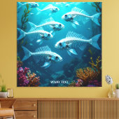 Fantasy Niedlich Skeletts Fischschule Leinwanddruck (Insitu (Wohnzimmer))