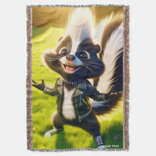 Fantasy Niedlich Skunk Punk Style Decke
