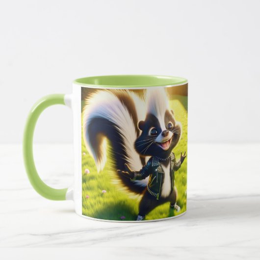 Fantasy Niedlich Skunk Punk Style Tasse (Links)