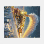 Fantasy Niedlich Sky Train Village Fleecedecke (Vorderseite (Horizontal))