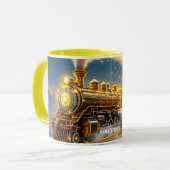 Fantasy Niedlich Sky Train Village Tasse (Vorderseite Links)