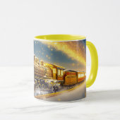 Fantasy Niedlich Sky Train Village Tasse (VorderseiteRechts)