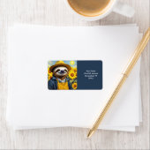 Fantasy Niedlich Sloth Van Gogh Adressaufkleber (Insitu)