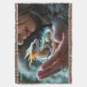 Fantasy Niedlich Small Baby Dragon Decke (Vorderseite Vertikal)