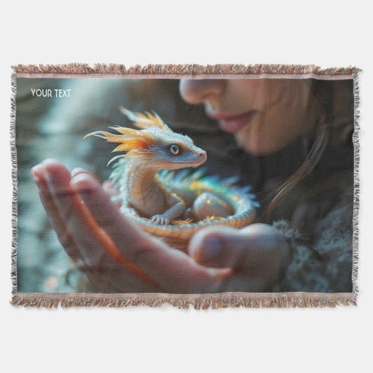 Fantasy Niedlich Small Baby Dragon Decke (Vorderseite)