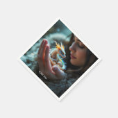 Fantasy Niedlich Small Baby Dragon Serviette (Ecke)