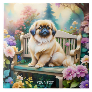 Fantasy Niedlich Small Hunde Blume Fliese
