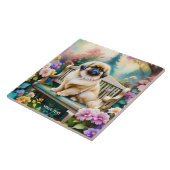 Fantasy Niedlich Small Hunde Blume Fliese (Seite)