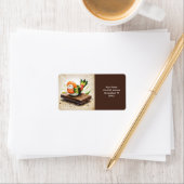 Fantasy Niedlich Small Sushi Bird Adressaufkleber (Insitu)