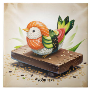 Fantasy Niedlich Small Sushi Bird Fliese