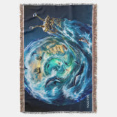 Fantasy Niedlich Snail Ocean Storm Decke (Vorderseite Vertikal)