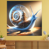Fantasy Niedlich Snail Steampunk City Leinwanddruck (Insitu (Wohnzimmer))