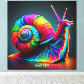Fantasy Niedlich Snail Viele Farben Leinwanddruck (Insitu (Holzboden))