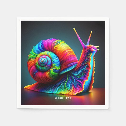 Fantasy Niedlich Snail Viele Farben Serviette (Vorderseite)