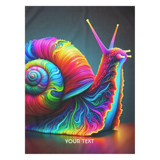 Fantasy Niedlich Snail Viele Farben Tischdecke (Vorderseite)