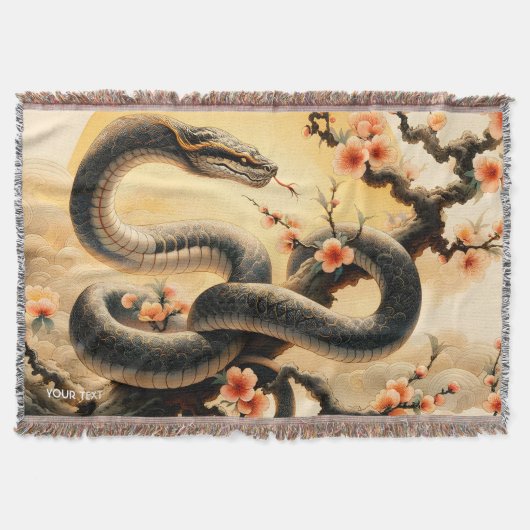 Fantasy Niedlich Snake Branch Blume Decke (Vorderseite)