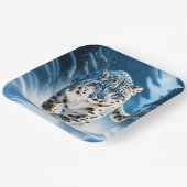 Fantasy Niedlich Snow Leopard Running Pappteller (Gewinkelt)