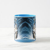 Fantasy Niedlich Snow Leopard Running Tasse (Zentrum)