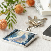 Fantasy Niedlich Snow White Peacock Schlüsselanhänger (Seite)