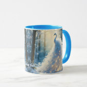 Fantasy Niedlich Snow White Peacock Tasse (VorderseiteRechts)
