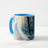 Fantasy Niedlich Snow White Peacock Tasse (Vorderseite Links)
