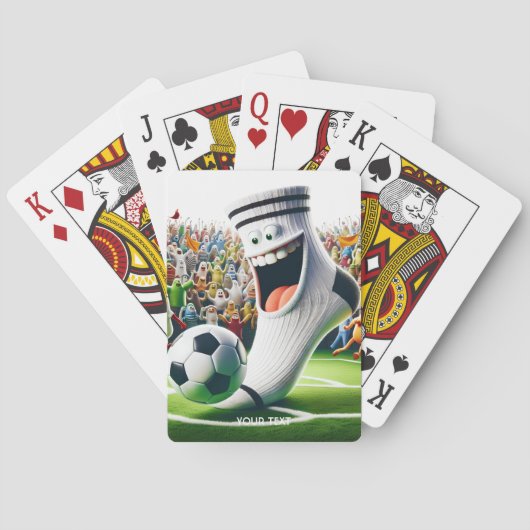 Fantasy Niedlich Soccer Ball Sock Spielkarten (Rückseite)
