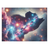 Fantasy Niedlich Space Cat Stars Tischdecke (Vorderseite (Horizontal))