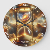 Fantasy Niedlich Space Glass Clock Große Wanduhr (Vorderseite)