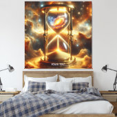 Fantasy Niedlich Space Glass Clock Leinwanddruck (Insitu (Schlafzimmer))