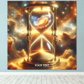 Fantasy Niedlich Space Glass Clock Leinwanddruck (Insitu (Holzboden))