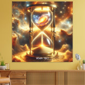 Fantasy Niedlich Space Glass Clock Leinwanddruck (Insitu (Wohnzimmer))