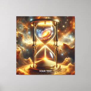 Fantasy Niedlich Space Glass Clock Leinwanddruck