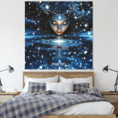 Fantasy Niedlich Space Lady Face Leinwanddruck (Insitu (Schlafzimmer))