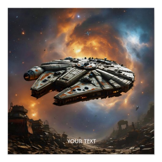 Fantasy Niedlich Space Planet Poster (Vorderseite)