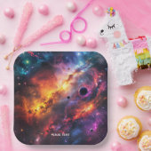 Fantasy Niedlich Space Scenes Collage Pappteller (Party)