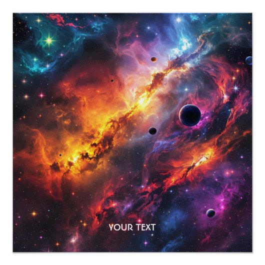 Fantasy Niedlich Space Scenes Collage Poster (Vorderseite)