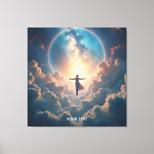 Fantasy Niedlich Space Stars Girl Leinwanddruck (Vorderseite)